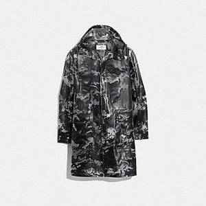 COACH MEN TRANSPARENT CAMO PRINTED SLICKER
